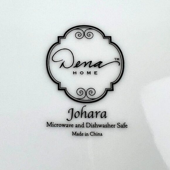 Johara by Dena Home Set of 5 Porcelain Salad / Luncheon Plates 8" Blue Yellow - Picture 8 of 10